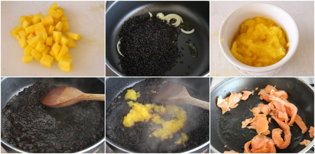 Come fare il risotto con mango e salmone