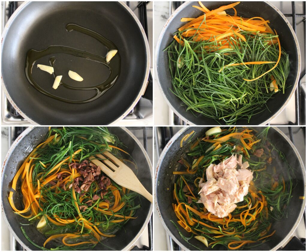 Spaghetti agli Agretti e Tonno