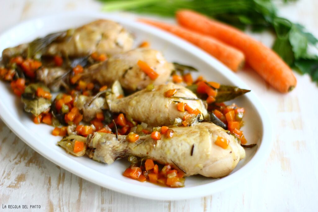 Fusi di pollo con verdure