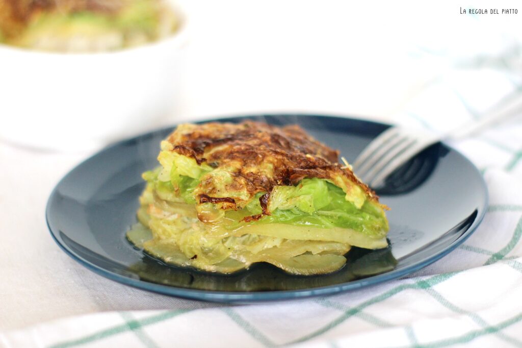 Timballo di verza e merluzzo