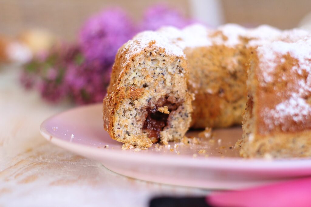 Ciambella di Lamponi e semi di papapvero