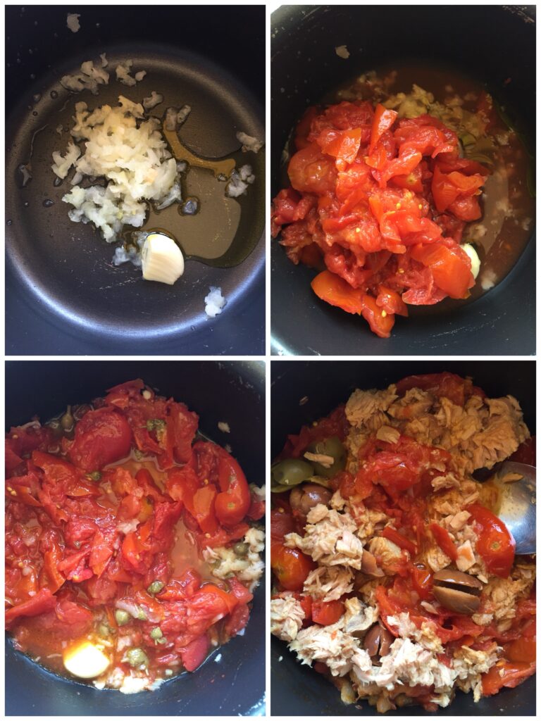 Come fare il sugo olive tonno e capperi