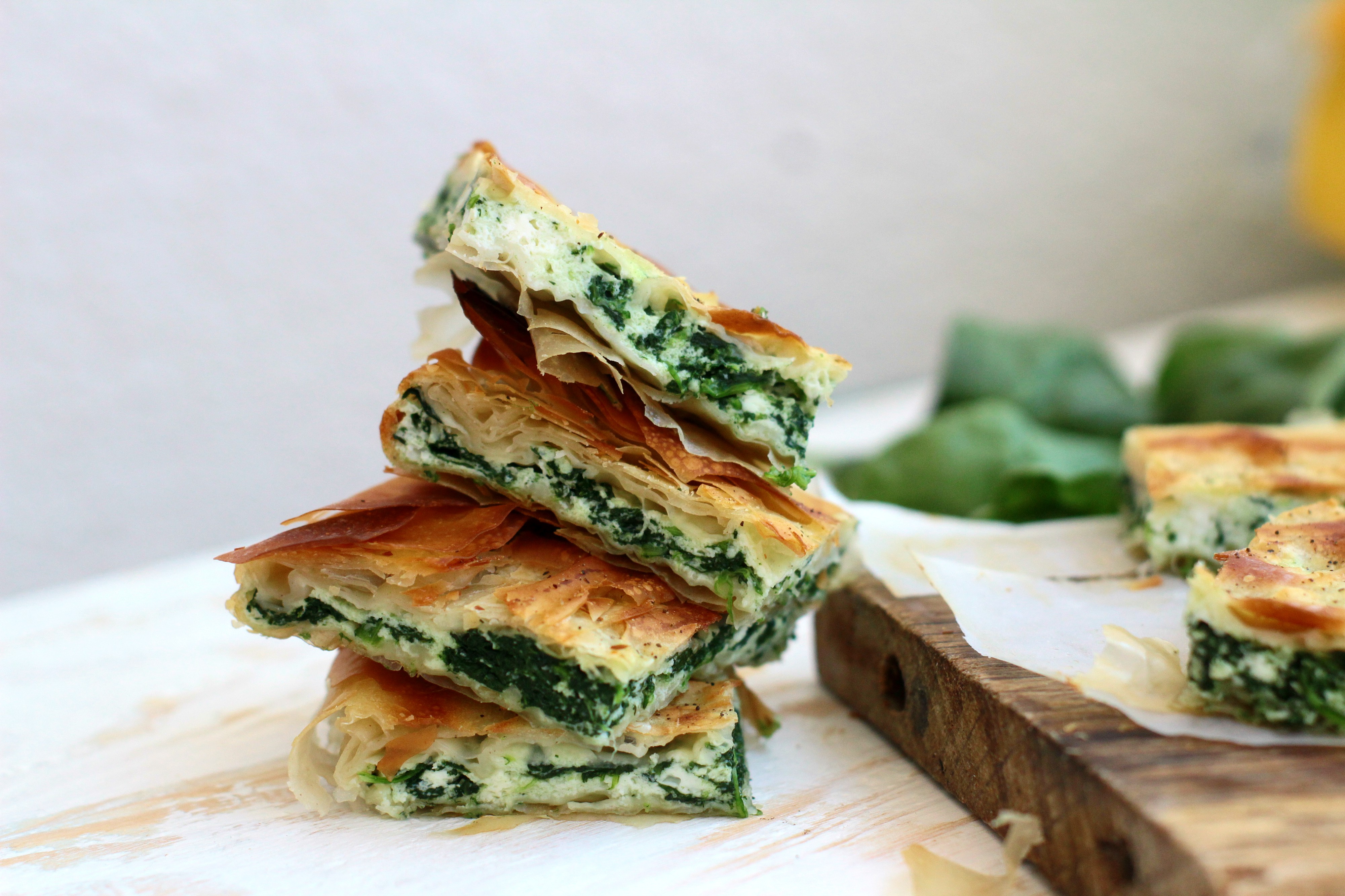 Pasta fillo ricotta e spinaci