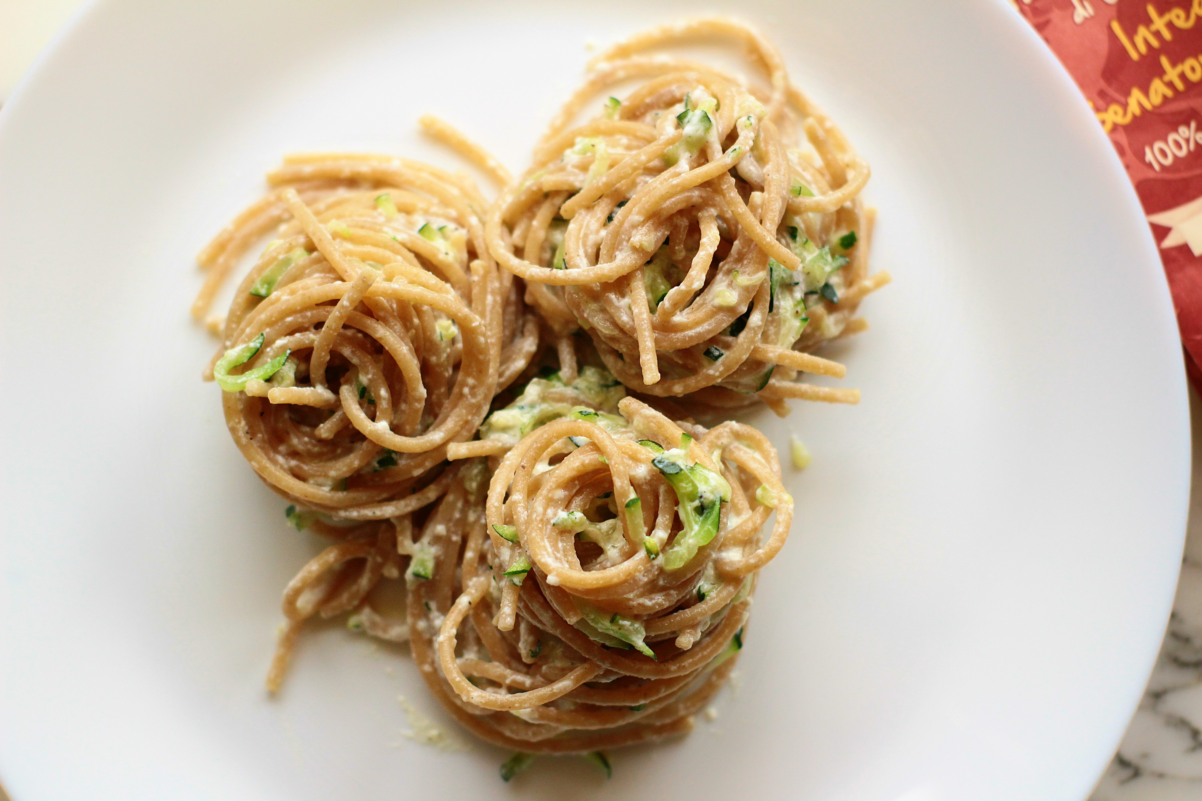 Spaghetti integrali con Ricotta e Zucchine